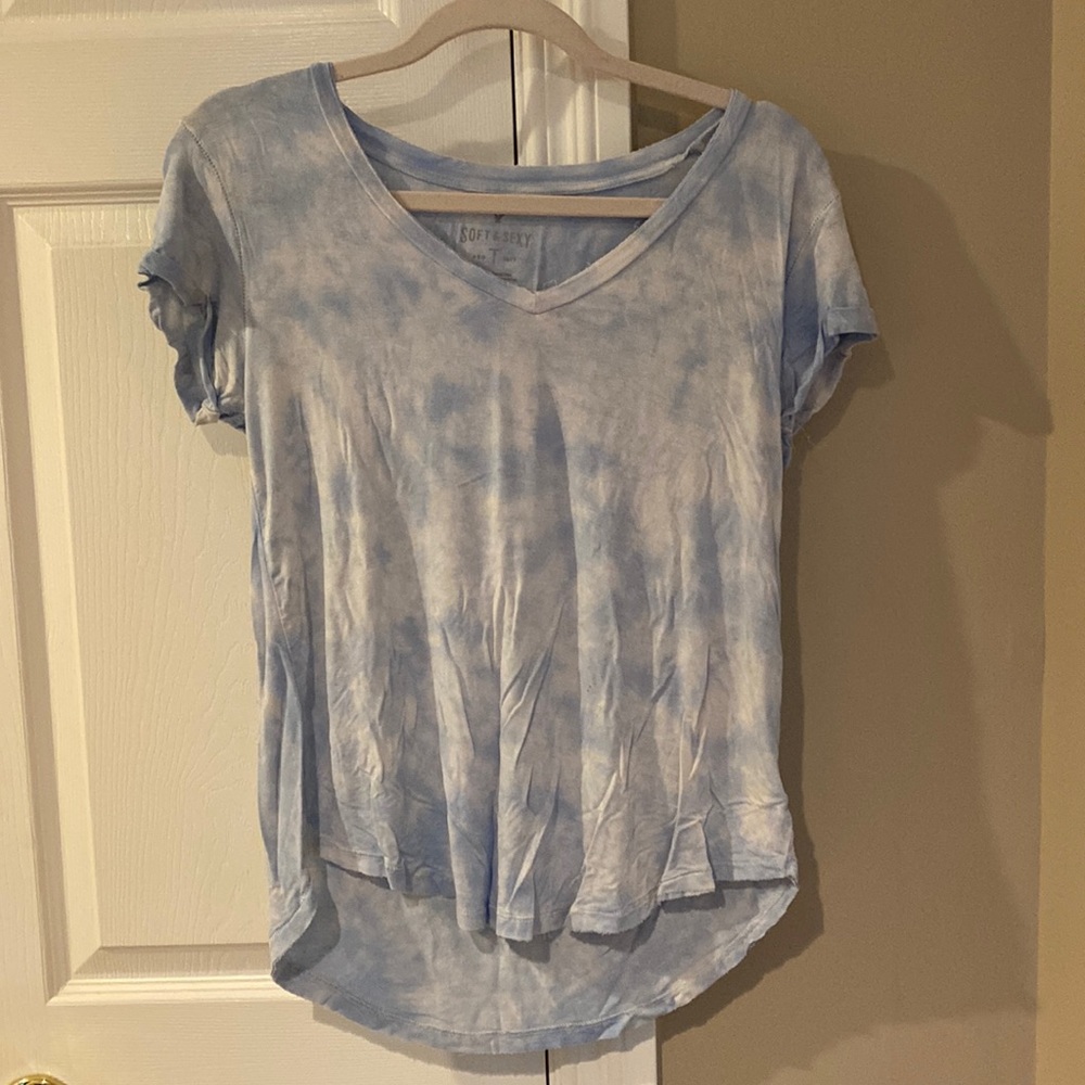 American eagle blue worn t shirt